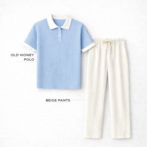 Polo T-Shirt And white Pant Combo