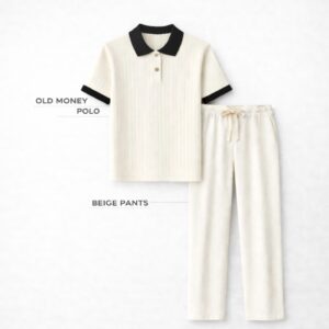 Polo T-Shirt And white Pant Combo