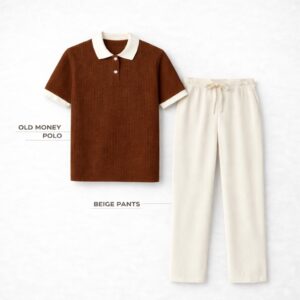 Polo T-Shirt And white Pant Combo