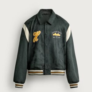 Faux Suede Bomber Jacket