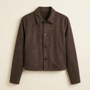 Zarposh Boxy-Fit Suede Jacket